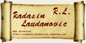 Radašin Laudanović vizit kartica